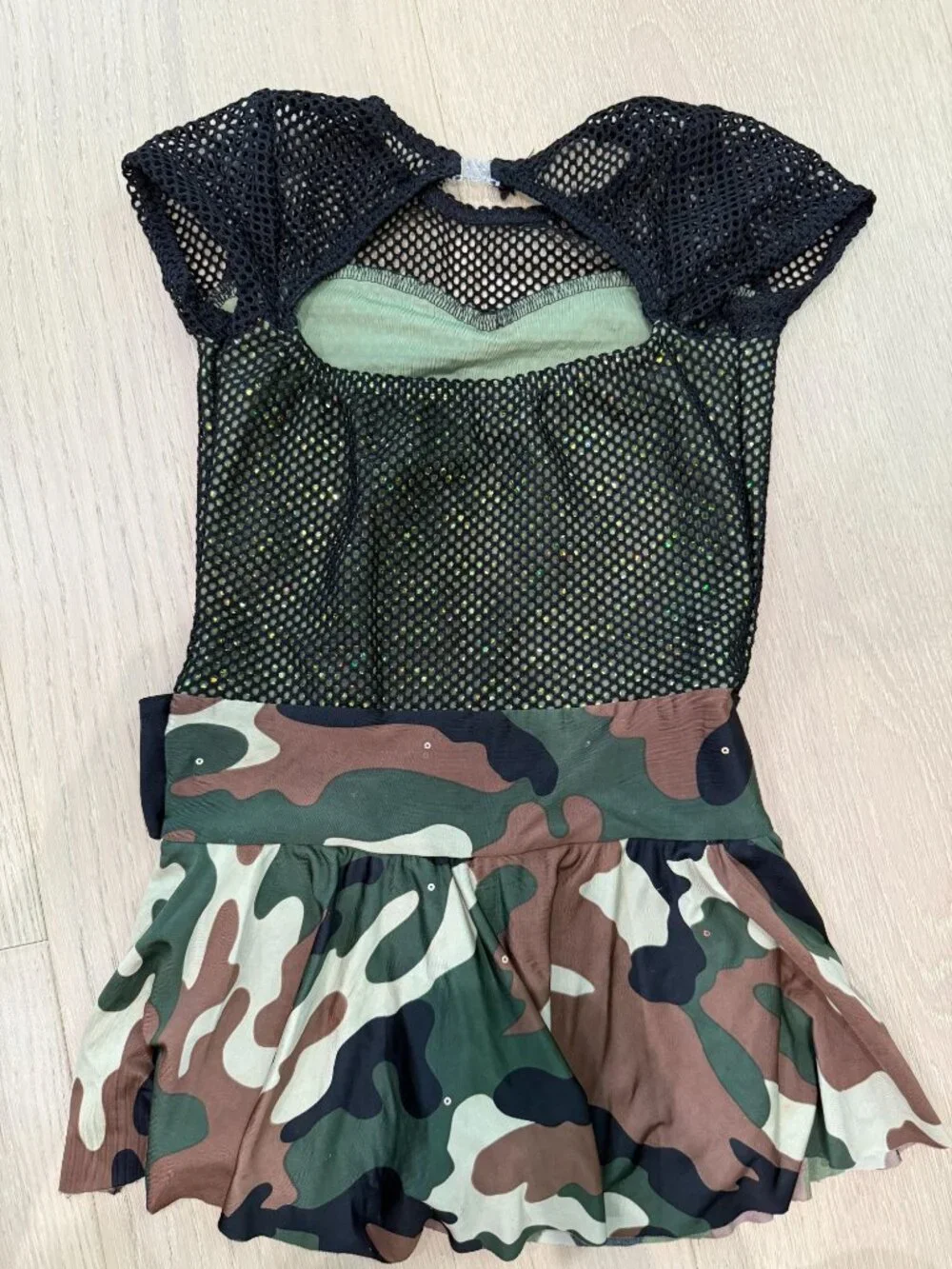 A Wish Come True Girl's Camo Biker Short Dance Costume SC 5-7